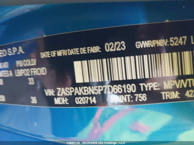 Aukcja sprzedaży 2023 Alfa Romeo Stelvio, vin: ZASPAKBN5P7D66190, numer aukcji: 12665136