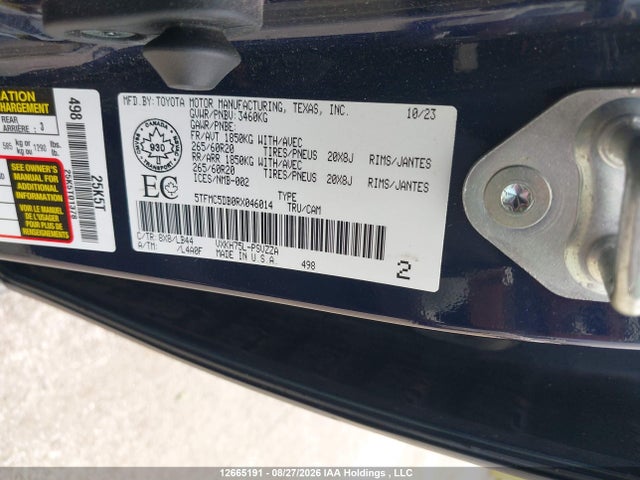 5TFMC5DB0RX046014 Toyota Tundra Hybrid Platinum 4x4