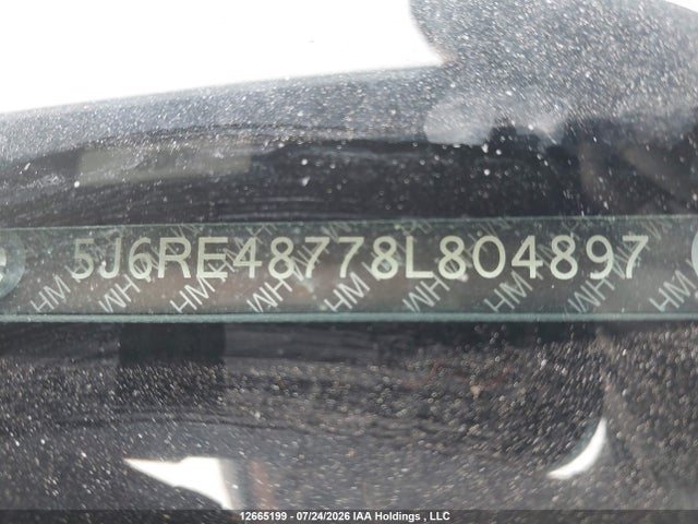 Продажа на аукционе авто 2008 Honda Cr-v Exl, vin: 5J6RE48778L804897, номер лота: 12665199