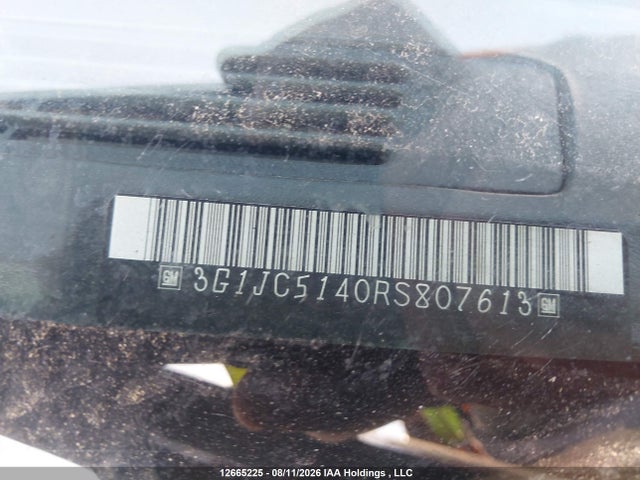 1994 Chevrolet Cavalier მანქანა იყიდება აუქციონზე, vin: 3G1JC5140RS807613, აუქციონის ნომერი: 12665225