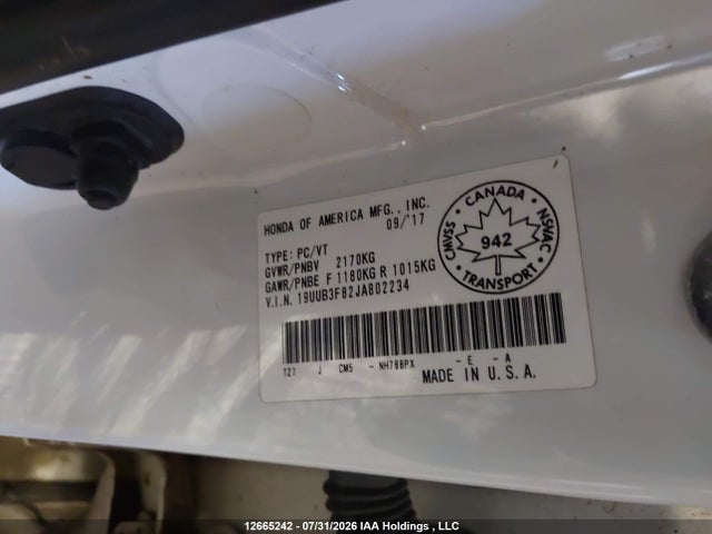 2018 Acura Tlx Elite მანქანა იყიდება აუქციონზე, vin: 19UUB3F82JA802234, აუქციონის ნომერი: 12665242
