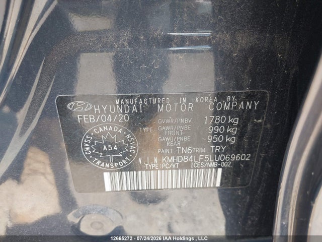 Продажа на аукционе авто 2020 Hyundai Elantra Preferred Auto Ivt, vin: KMHD84LF5LU069602, номер лота: 12665272