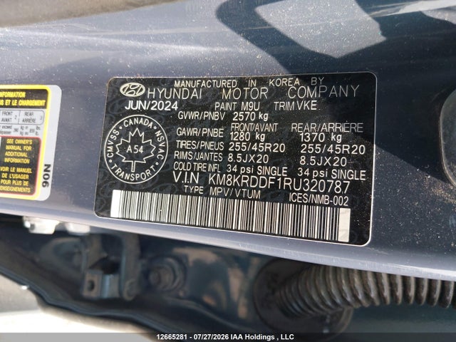 Продаж на аукціоні авто 2024 Hyundai Ioniq 5 Preferred Long Range With Ultimate Package, vin: KM8KRDDF1RU320787, номер лоту: 12665281