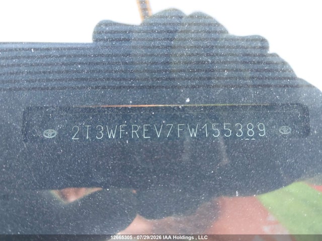 2015 Toyota Rav4 Xle მანქანა იყიდება აუქციონზე, vin: 2T3WFREV7FW155389, აუქციონის ნომერი: 12665305