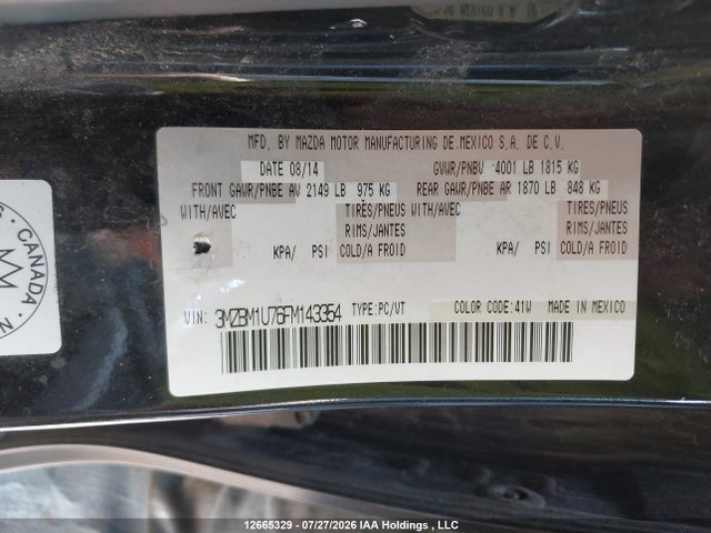 Mazda 3 SPORT 2015 3MZBM1U76FM143354 Image 9