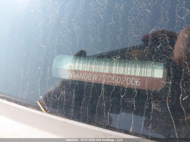 Aukcja sprzedaży 2007 Nissan Xterra Se, vin: 5N1AN08W77C502006, numer aukcji: 12665362