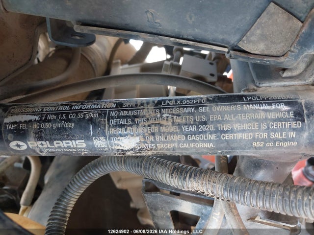 2020 Polaris Sportsman Xp 1000 S მანქანა იყიდება აუქციონზე, vin: 4XASLZ95XLB321322, აუქციონის ნომერი: 12624902