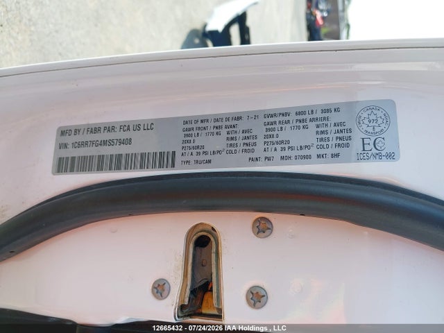 RAM 1500 Classic Tradesman 2021 1C6RR7FG4MS579408 Image 9