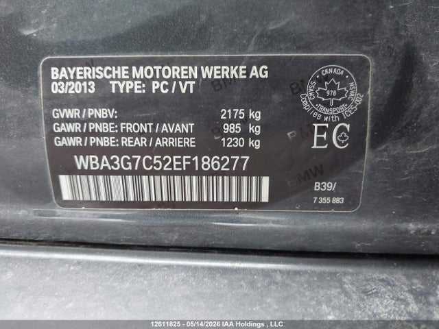 Aukcja sprzedaży 2014 Bmw 328i Xdrive Touring, vin: WBA3G7C52EF186277, numer aukcji: 12611825
