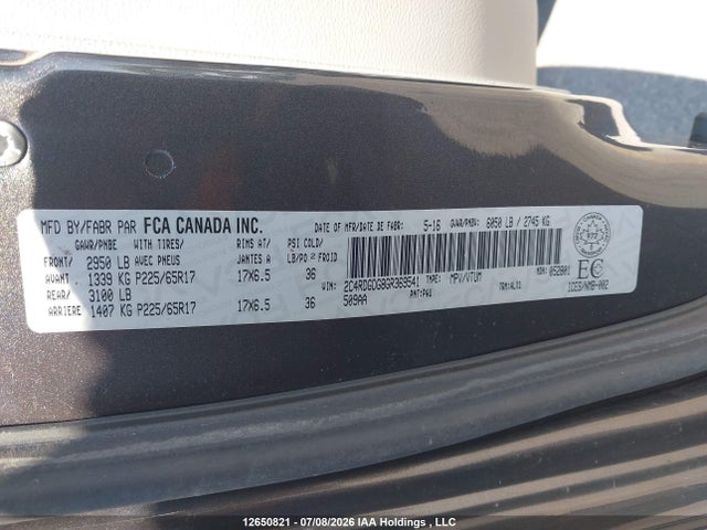 Dodge Grand Caravan Crew 2016 2C4RDGDG8GR369541 Image 19