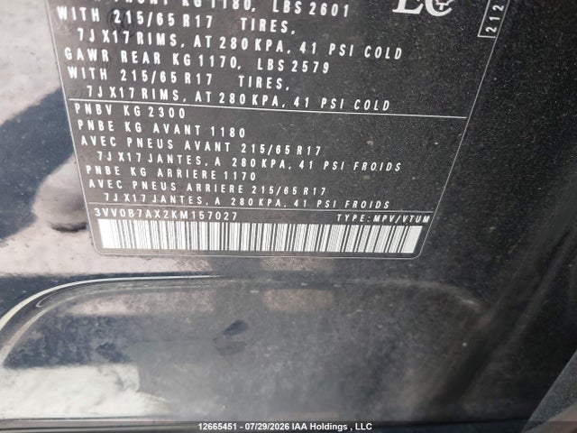 Volkswagen Tiguan 2019 3VV0B7AX2KM157027 Image 9
