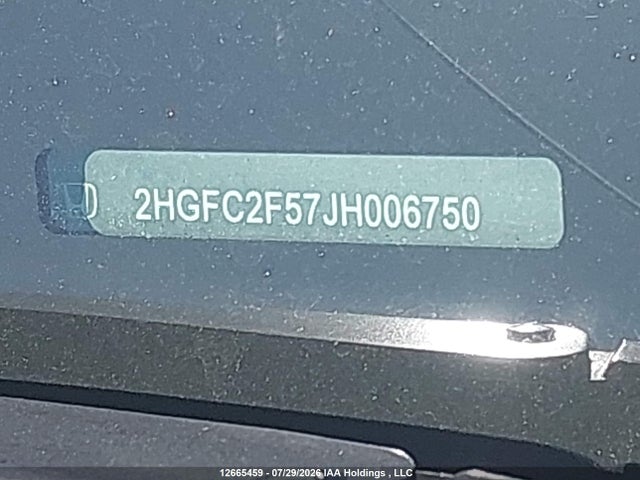 Honda Civic Lx 2018 2HGFC2F57JH006750 Image 16