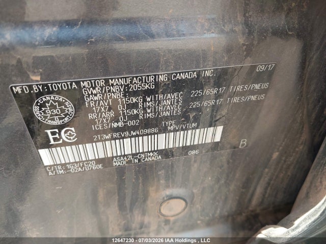 Toyota Rav4 Xle 2018 2T3WFREV9JW409886 Image 19