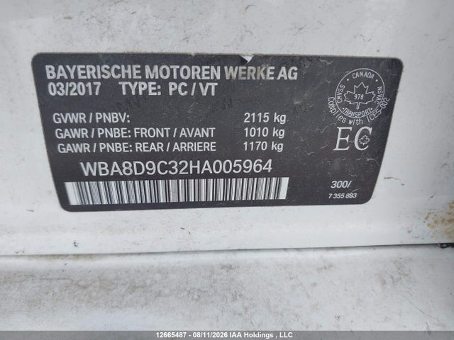 BMW 3 Series 2017 WBA8D9C32HA005964 Image 9