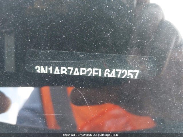 12661931 :رقم المزاد ، 3N1AB7AP2FL647257 vin ، 2015 Nissan Sentra 1.8 S/1.8 Sl/1.8 Sr/1.8 Sv مزاد بيع