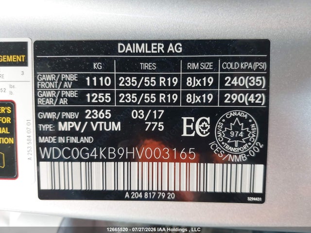 Продажа на аукционе авто 2017 Mercedes-benz Glc 300 4matic, vin: WDC0G4KB9HV003165, номер лота: 12665520