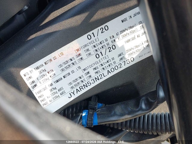 Yamaha MT09 2020 JYARN53N2LA002730 Image 13