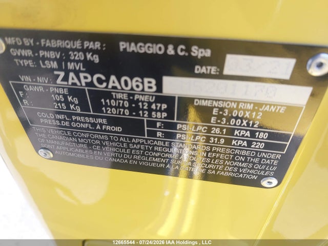 Vespa Primavera/sprint 50 2021 ZAPCA06B6M5201170 Image 10