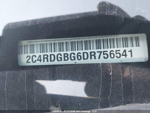 12665610 :رقم المزاد ، 2C4RDGBG6DR756541 vin ، 2013 Dodge Grand Caravan Se مزاد بيع