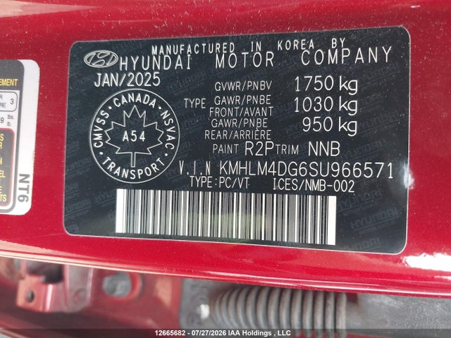 Продажа на аукционе авто 2025 Hyundai Elantra Sel Sport, vin: KMHLM4DG6SU966571, номер лота: 12665682