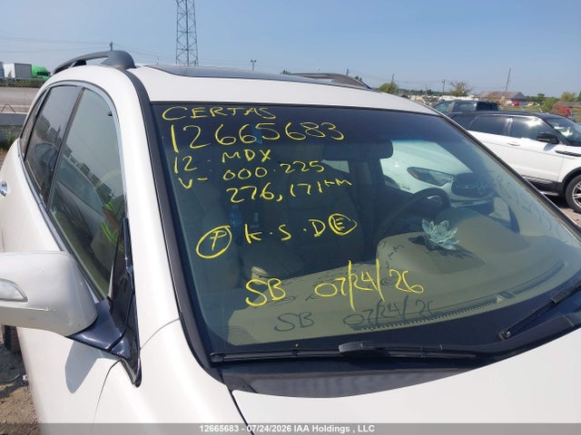 12665683 :رقم المزاد ، 2HNYD2H81CH000225 vin ، 2012 Acura Mdx Advance مزاد بيع