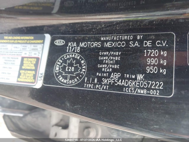 KIA FORTE EX 2019 3KPF54AD6KE057222 Image 9