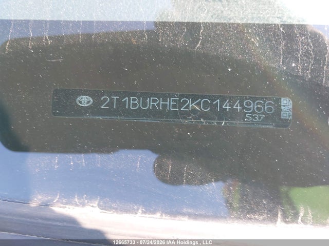 2T1BURHE2KC144966 Toyota Corolla L/le/xle/se/xse