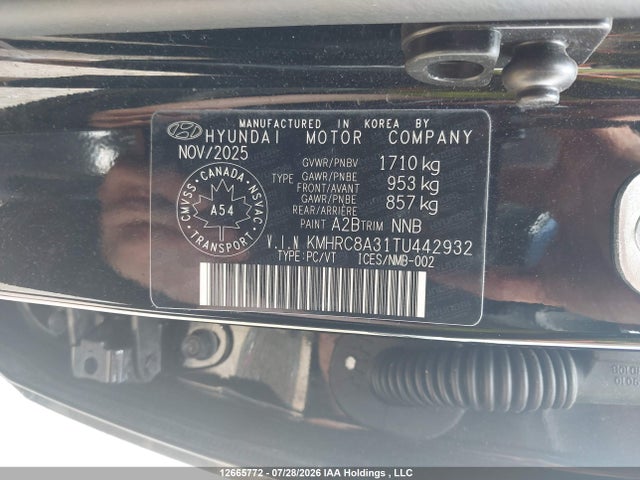 Продаж на аукціоні авто 2026 Hyundai Venue Sel, vin: KMHRC8A31TU442932, номер лоту: 12665772