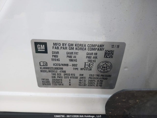 KL4MMBS22LB082896 Buick Encore Gx Fwd Preferred