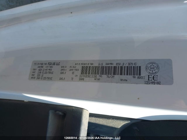 12665814 :رقم المزاد ، 3C6TRVBD9GE131582 vin ، 2016 Ram Promaster 1500 1500 High مزاد بيع