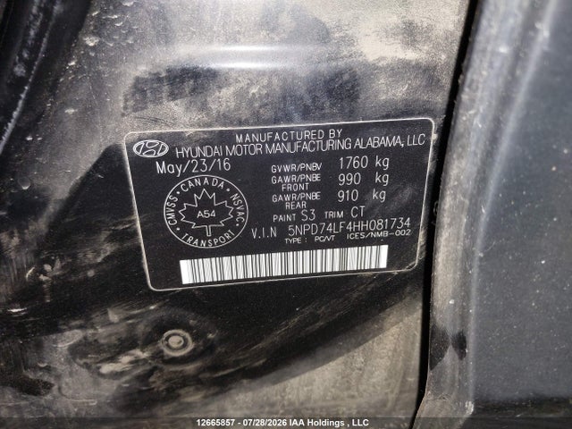 Продажа на аукционе авто 2017 Hyundai Elantra Se, vin: 5NPD74LF4HH081734, номер лота: 12665857