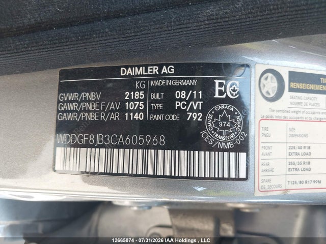 Продажа на аукционе авто 2012 Mercedes-benz C 350 4matic, vin: WDDGF8JB3CA605968, номер лота: 12665874