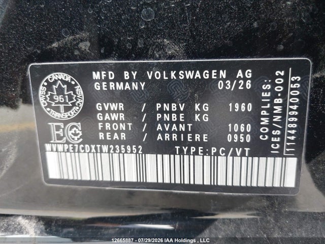 WVWPE7CDXTW235952 Volkswagen GTI