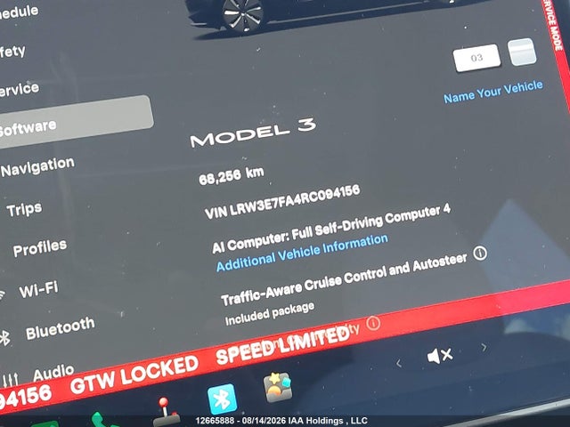 Продаж на аукціоні авто 2024 Tesla Model 3, vin: LRW3E7FA4RC094156, номер лоту: 12665888