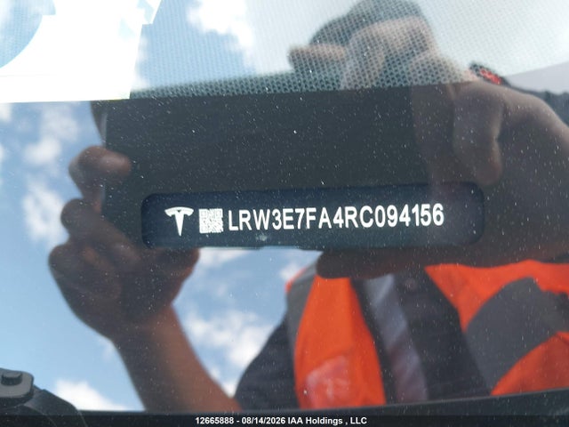 Продаж на аукціоні авто 2024 Tesla Model 3, vin: LRW3E7FA4RC094156, номер лоту: 12665888