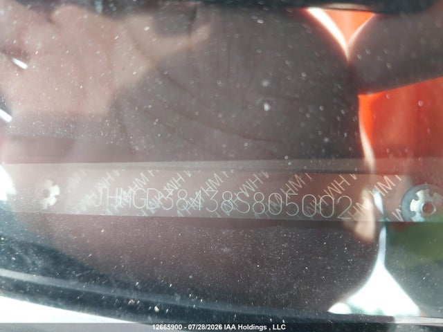 2008 Honda Fit Dx/lx მანქანა იყიდება აუქციონზე, vin: JHMGD38438S805002, აუქციონის ნომერი: 12665900