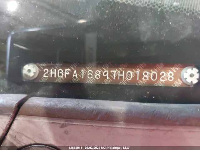 Продаж на аукціоні авто 2007 Honda Civic Ex, vin: 2HGFA16897H018028, номер лоту: 12665911