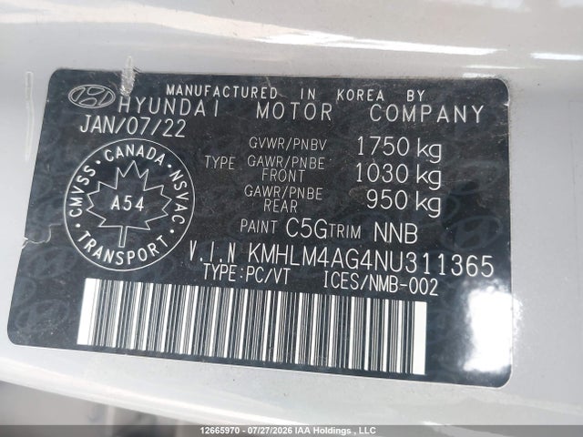Hyundai ELANTRA SEL 2022 KMHLM4AG4NU311365 Image 19