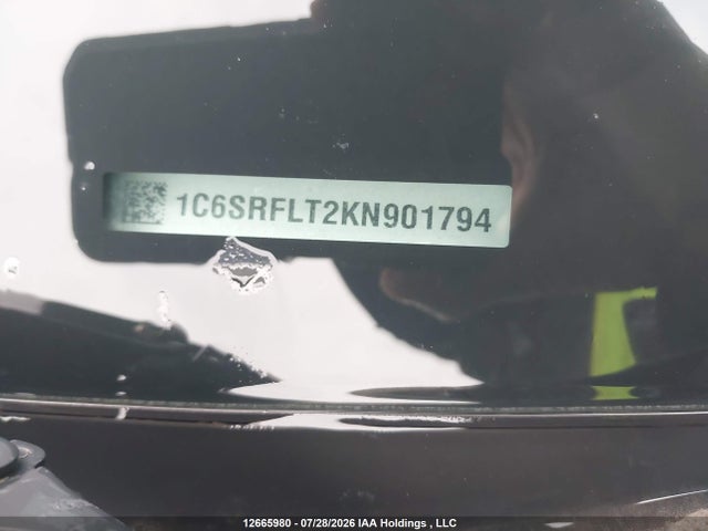 12665980 :رقم المزاد ، 1C6SRFLT2KN901794 vin ، 2019 Ram 1500 Rebel مزاد بيع
