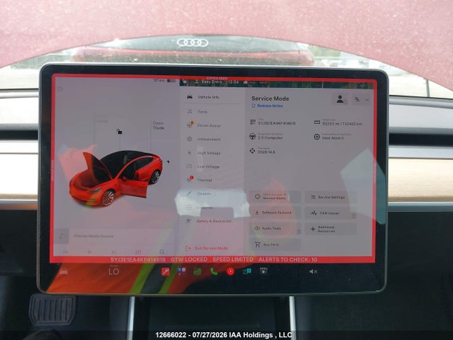 12666022 :رقم المزاد ، 5YJ3E1EA4KF414618 vin ، 2019 Tesla Model 3 Long Range/mid Range/standard Range/standard Range Plus مزاد بيع