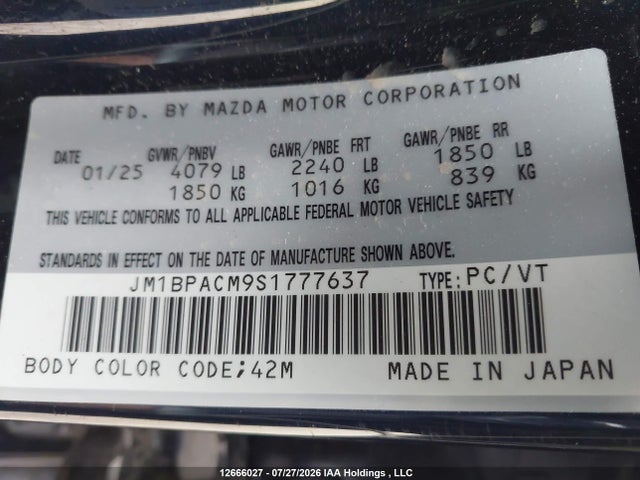 JM1BPACM9S1777637 Mazda 3 Preferred