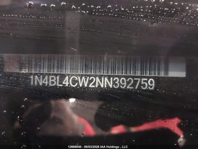 Продаж на аукціоні авто 2022 Nissan Altima 2.5 Sr Midnight Edition, vin: 1N4BL4CW2NN392759, номер лоту: 12666040