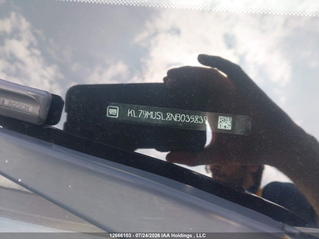 2022 Chevrolet Trailblazer Rs მანქანა იყიდება აუქციონზე, vin: KL79MUSL8NB035839, აუქციონის ნომერი: 12666103