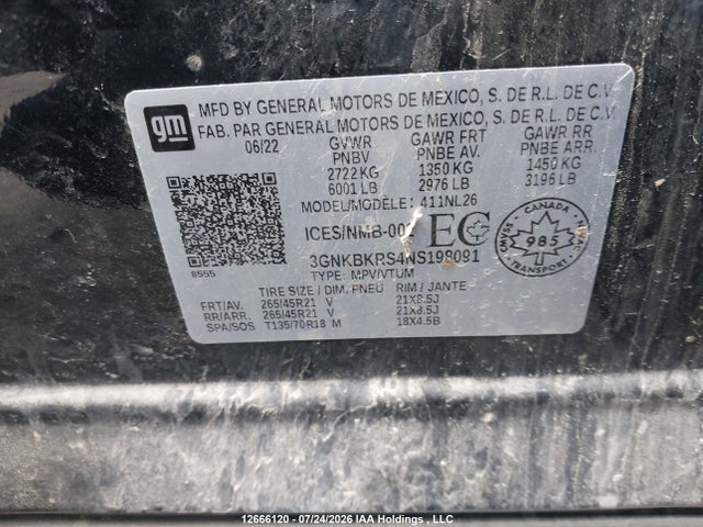 Chevrolet BLAZER RS 2022 3GNKBKRS4NS198091 Image 19