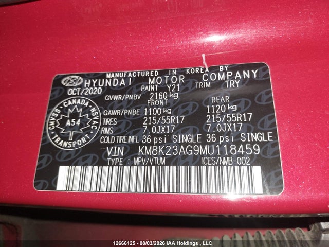 Продаж на аукціоні авто 2021 Hyundai Kona Electric Preferred With Two-tone Roof, vin: KM8K23AG9MU118459, номер лоту: 12666125