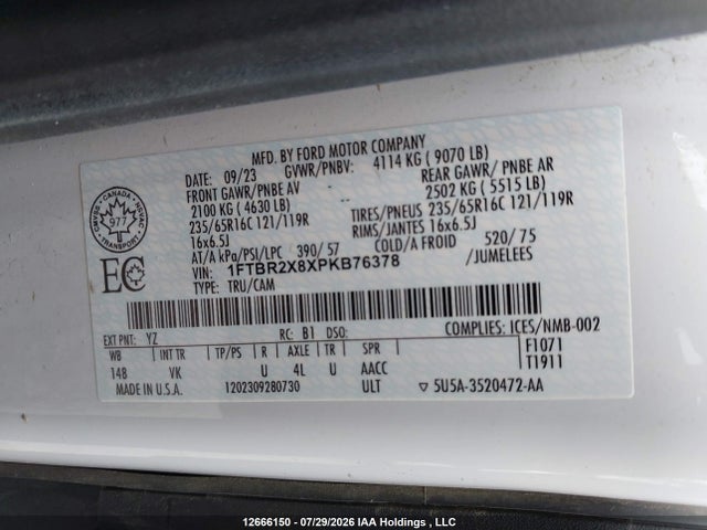 Ford Transit T-250 2023 1FTBR2X8XPKB76378 Image 18