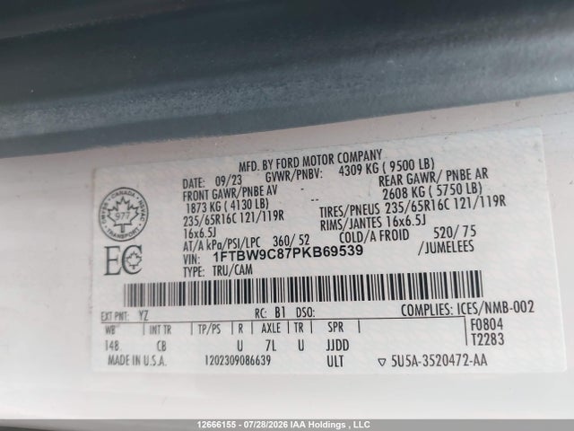 Ford Transit T-350 2023 1FTBW9C87PKB69539 Image 9