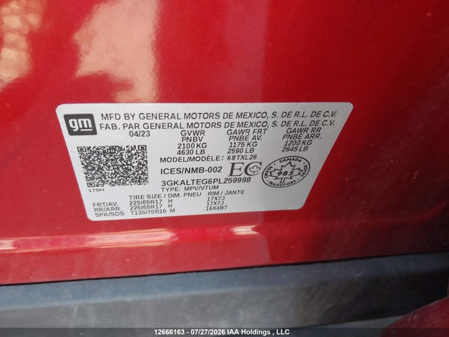 3GKALTEG6PL259998 GMC Terrain Sle