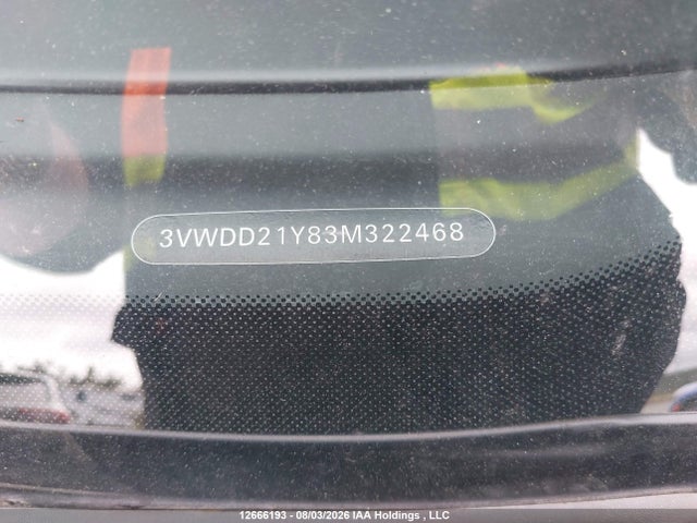 12666193 :رقم المزاد ، 3VWDD21Y83M322468 vin ، 2003 Volkswagen New Beetle Glx مزاد بيع