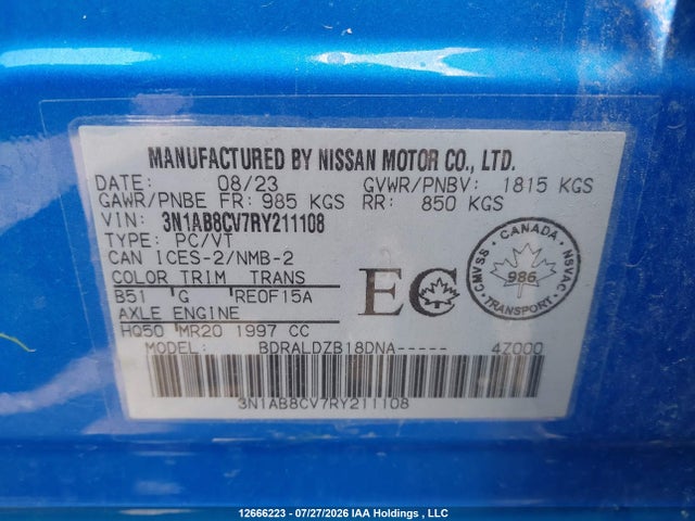 Nissan SENTRA SV 2024 3N1AB8CV7RY211108 Image 19